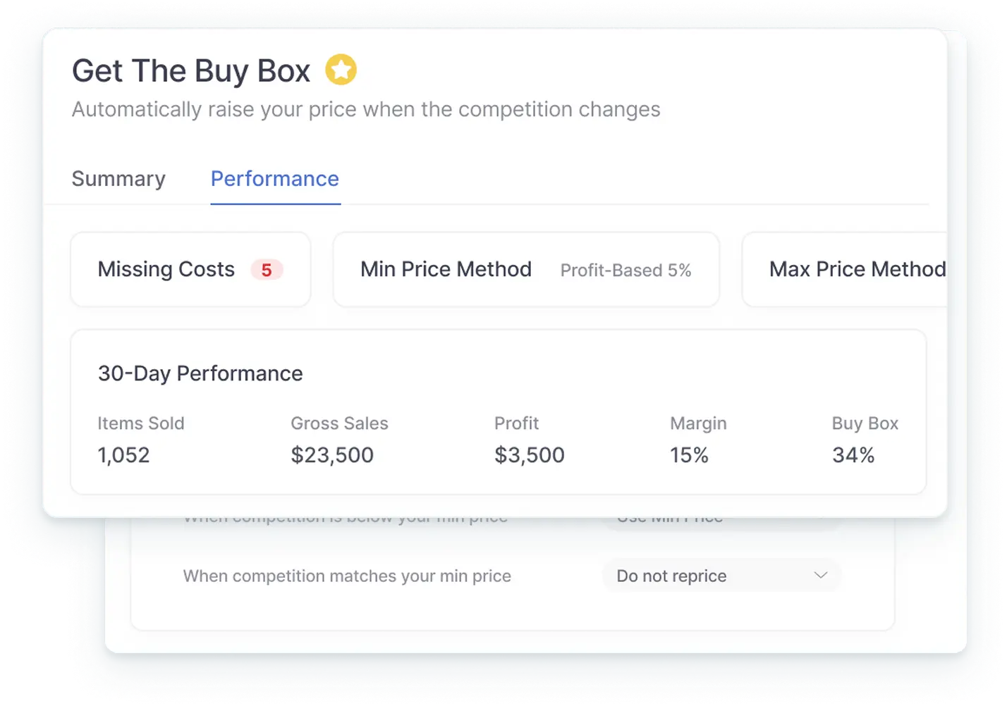 Informed Repricer Dashboard