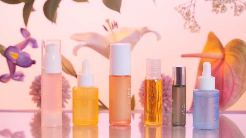 Several different types of cosmetic products sold together as a bundle