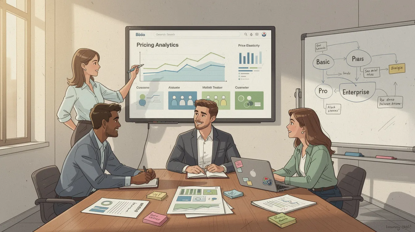 Pricing optimization software dashboard for automated pricing decisions
